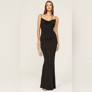 RTR sz xl Katie May Surreal Gown Black pullover low back lace long sexy curve